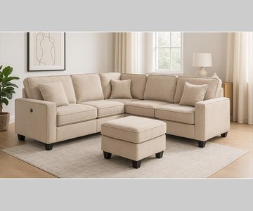 KLINTON SECTIONAL SOFA WITH OTTOMAN