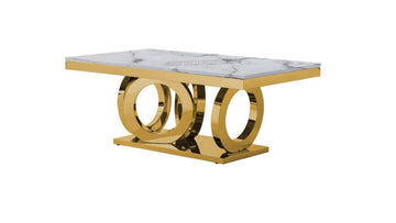 RING COFFEE TABLE SILVER & GOLD
