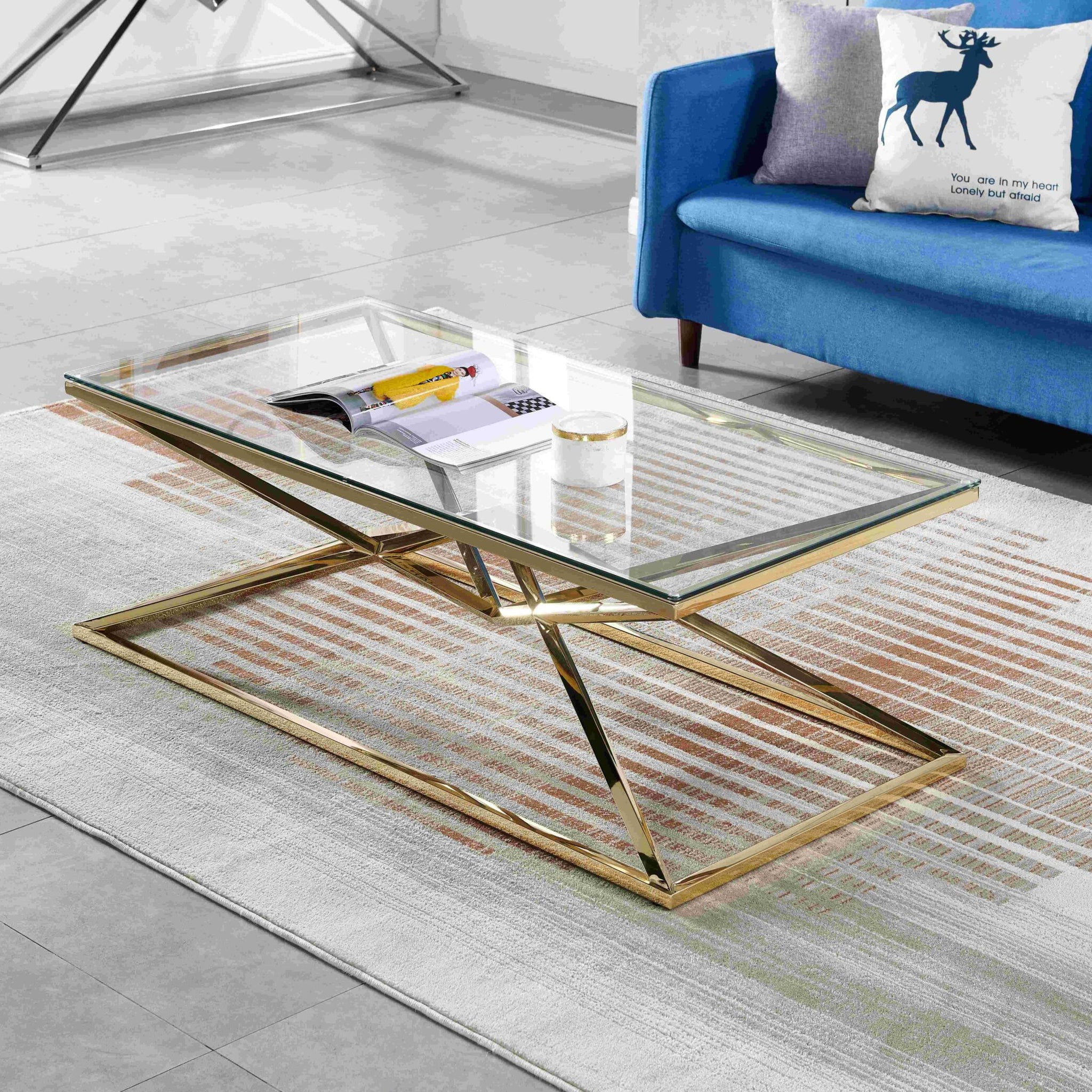 BLAKE COFFEE TABLE SILVER & GOLD
