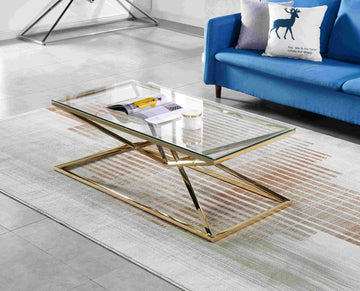 BLAKE COFFEE TABLE SILVER & GOLD
