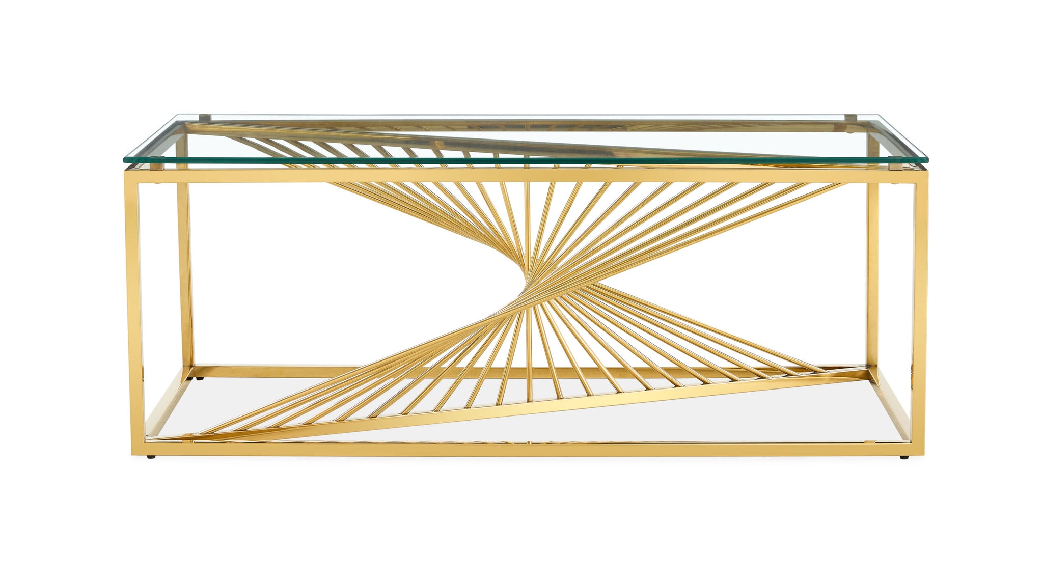 SPIRAL - COFFEE TABLE SILVER & GOLD