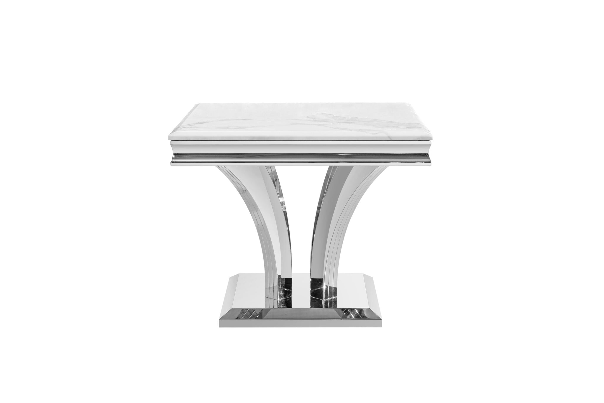 LUNA END TABLE SILVER & GOLD