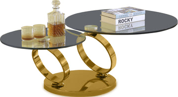 MIRA ROUND COFFEE TABLE SILVER & GOLD