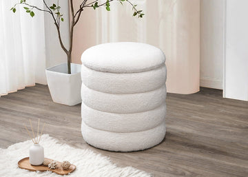 ROUND STORAGE OTTOMAN